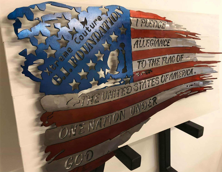 XCGIF Metal Flag Art